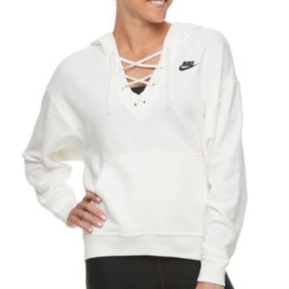 nike women's lace up sweatshirt